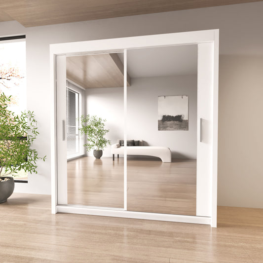 Milan Double Sliding Door Wardrobe: Elegant and Space-Saving Storage Solution