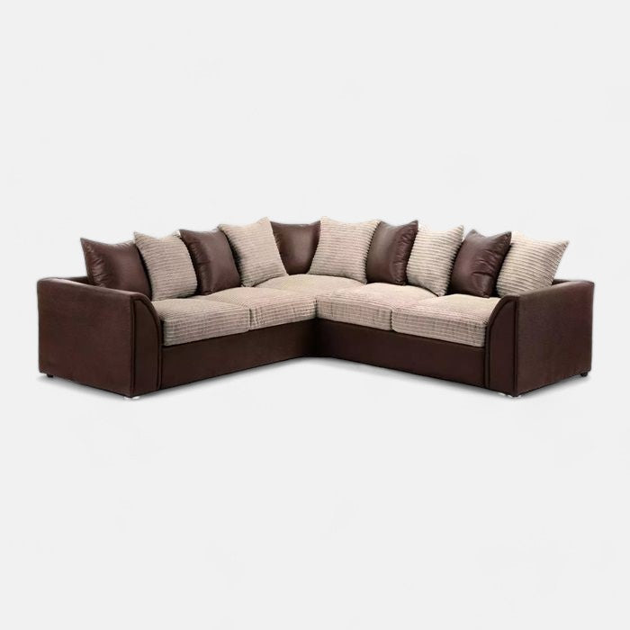 Danny Cord Fabric 5 Seater Corner Sofa