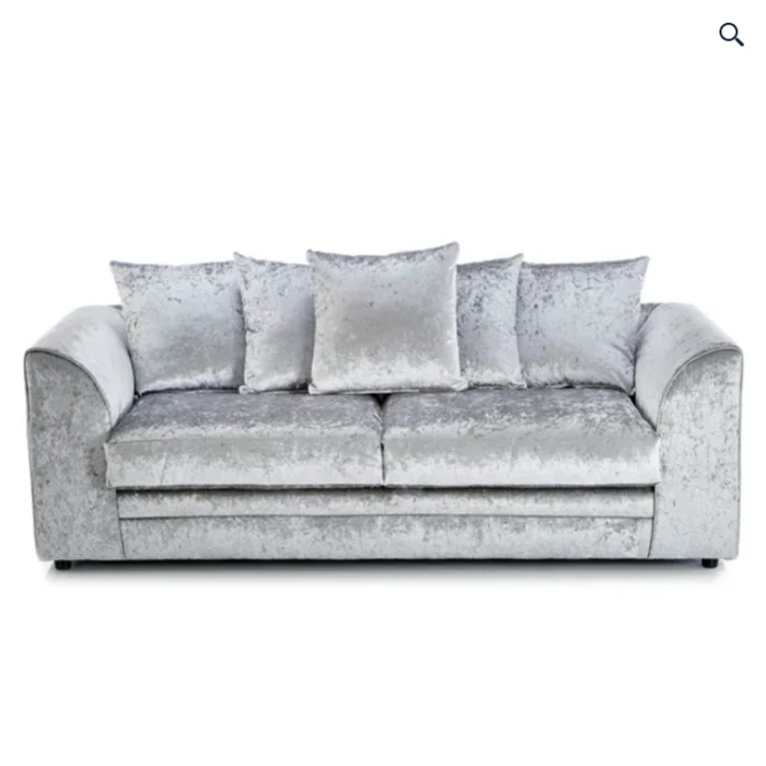 Crystal Crushed Velvet 2 + 3 Seater Sofa Set