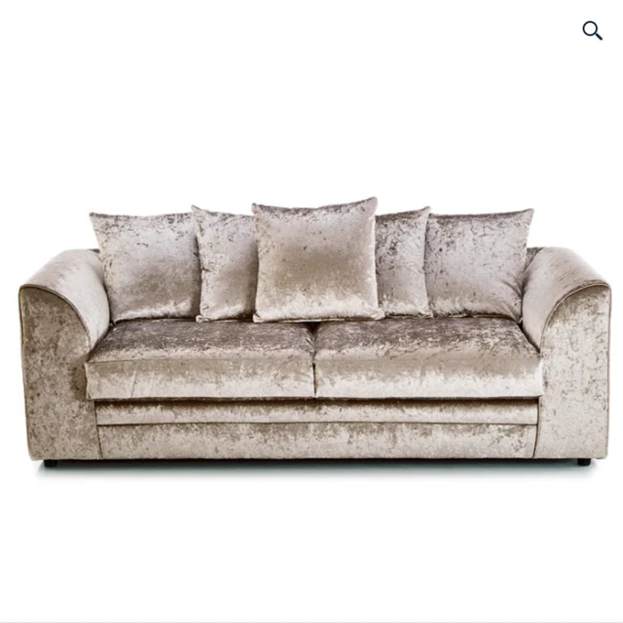 Crystal Crushed Velvet 2 + 3 Seater Sofa Set