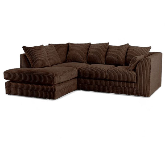 Manny L Shape Jumbo Cord 4 Seater Corner Sofa