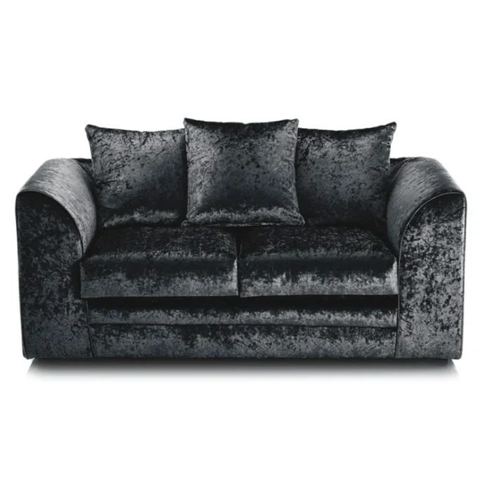 Crystal Crushed Velvet 2 + 3 Seater Sofa Set