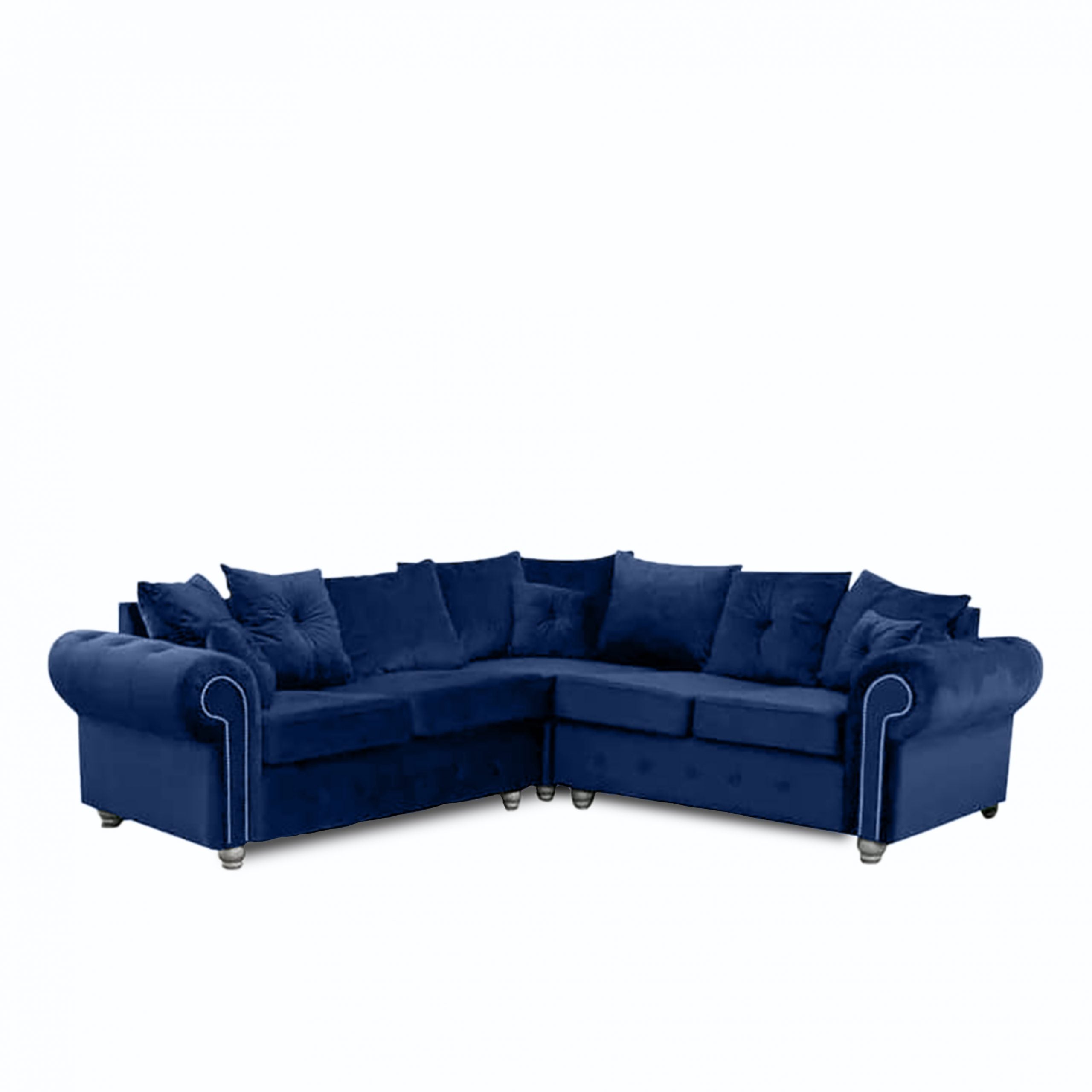 Ashwin Plush Velvet Corner Sofa