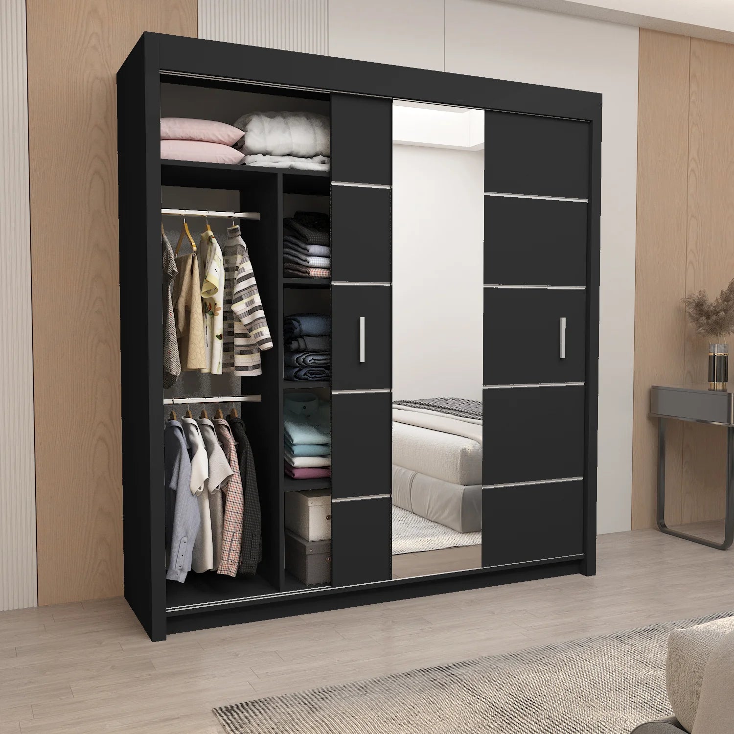 Oslo Mirror Bedroom Sliding Wardrobe