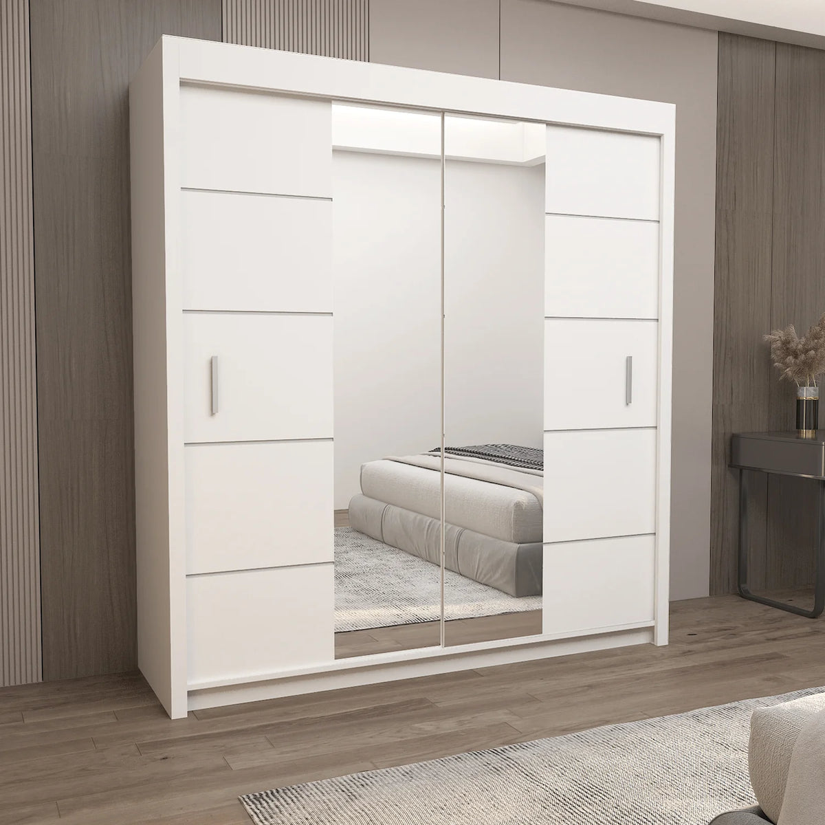 Oslo Mirror Bedroom Sliding Wardrobe