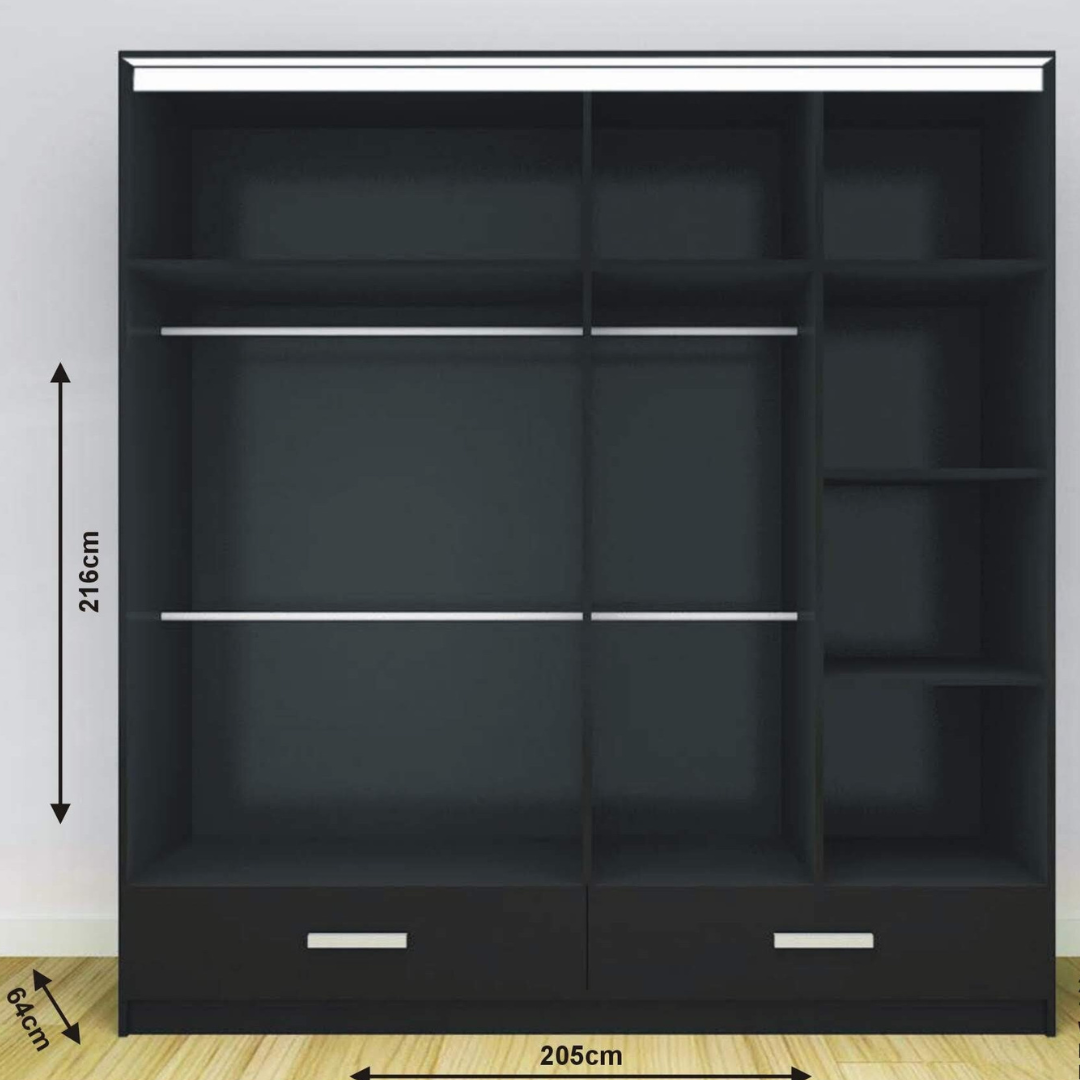 Florence High Gloss Wardrobe