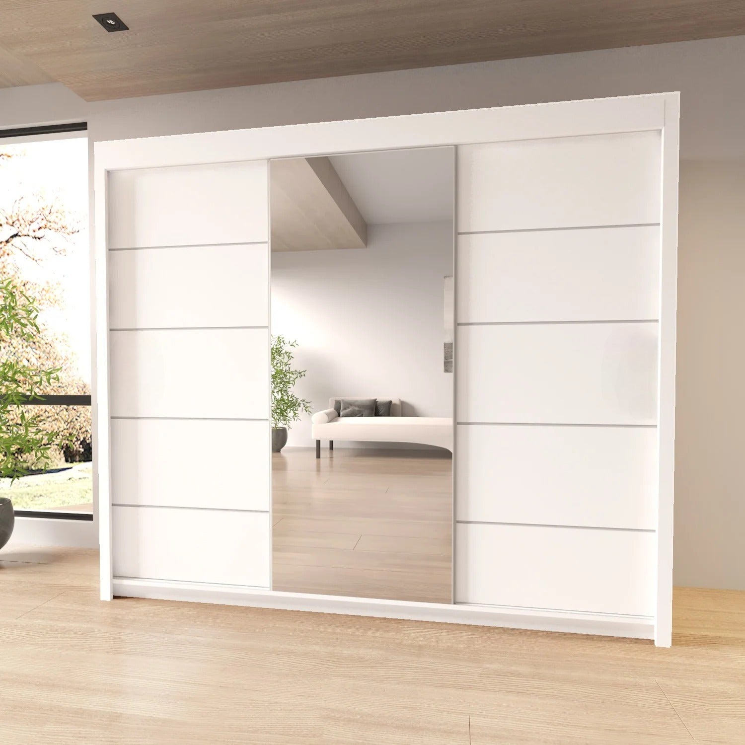 Oslo Mirror Bedroom Sliding Wardrobe