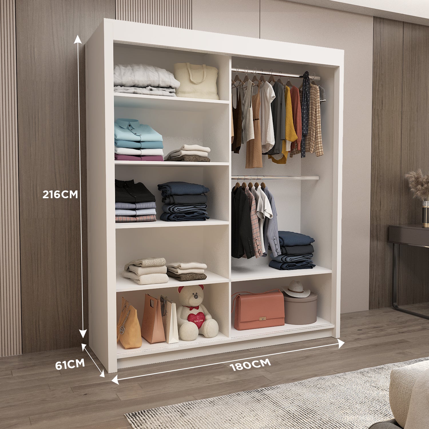 Oslo Mirror Bedroom Sliding Wardrobe