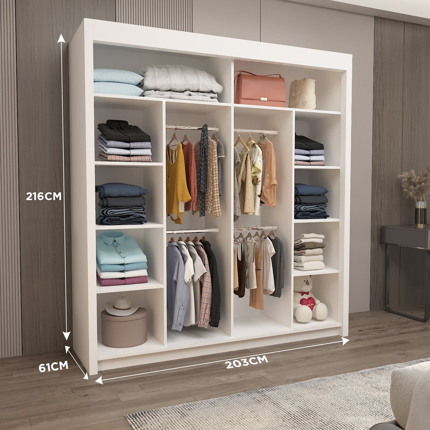 Oslo Mirror Bedroom Sliding Wardrobe