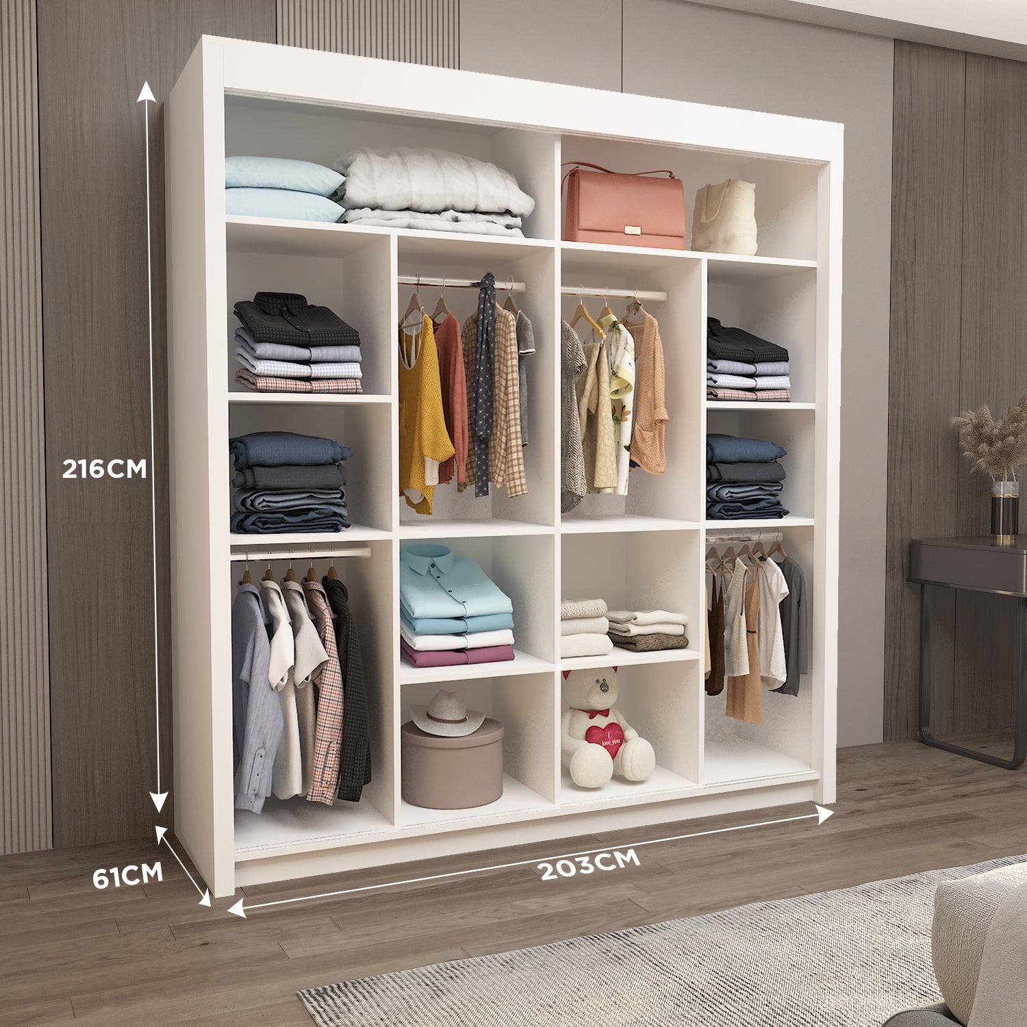 Oslo Mirror Bedroom Sliding Wardrobe