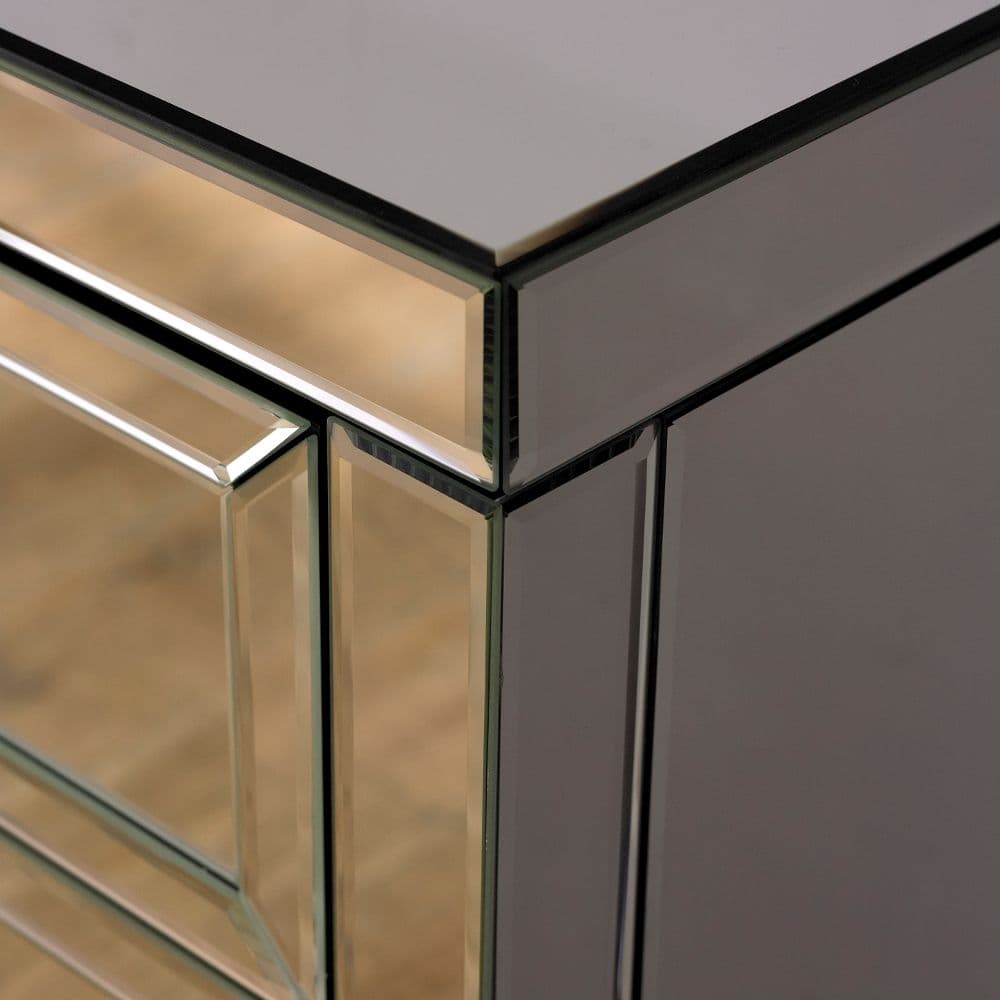 Valencia Mirrored 3 Drawer Bedside Table